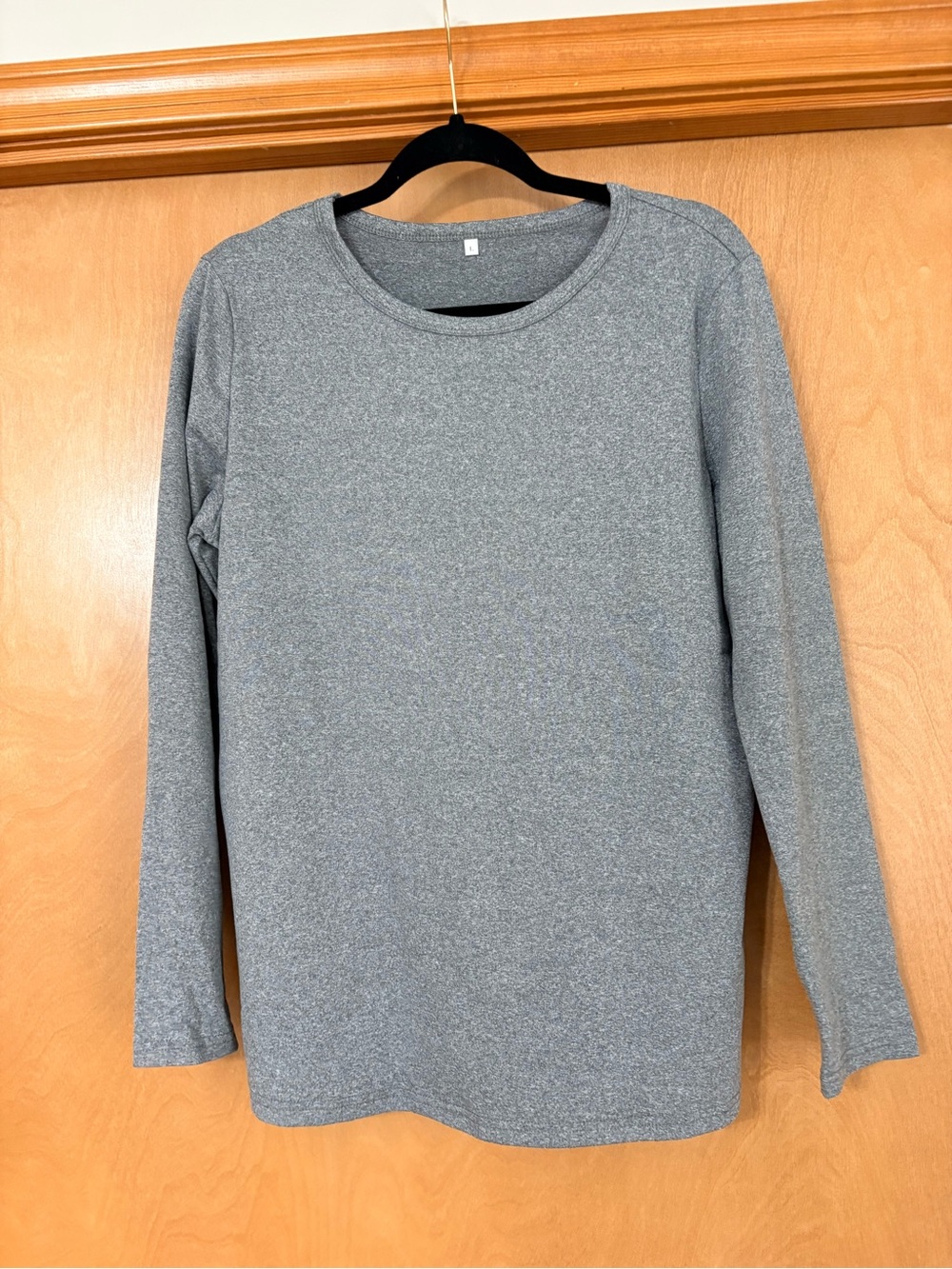 Heather Gray Long Sleeve Crewneck Top
